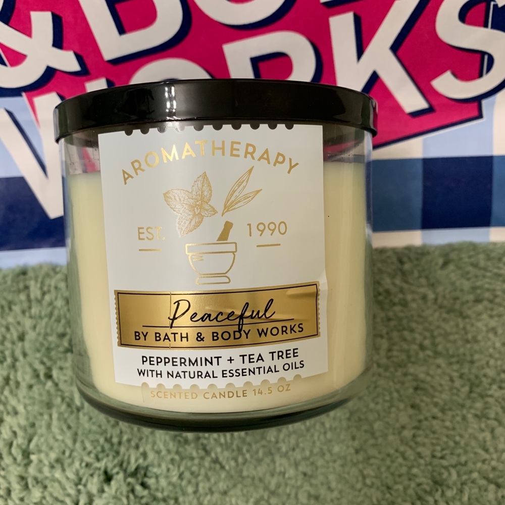 NWT Peaceful Bath & Body Works 3-wick